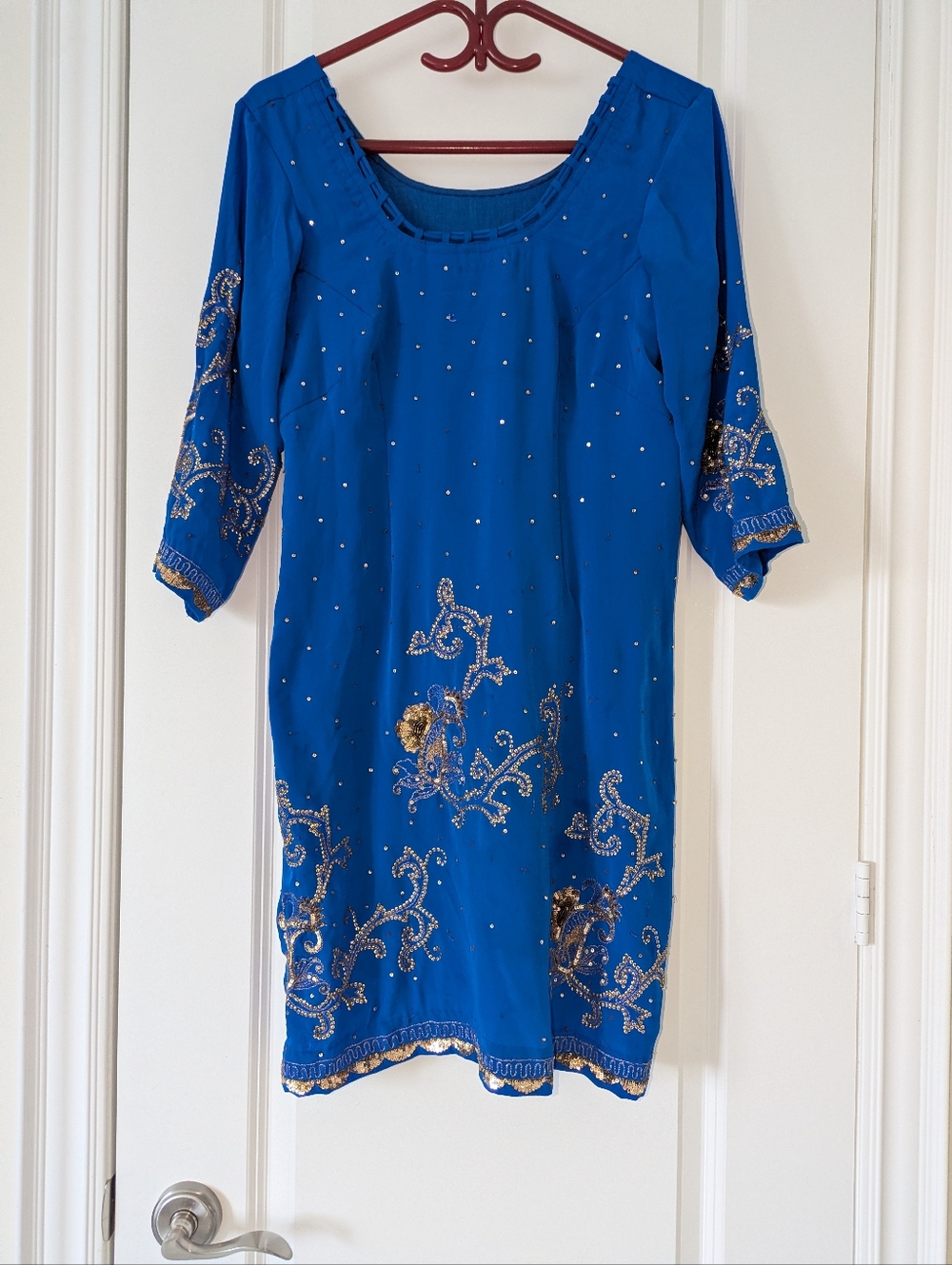 Blue Salwar Kameez With Dupatta